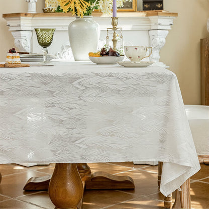 Leaf Pattern Jacquard Tablecloth