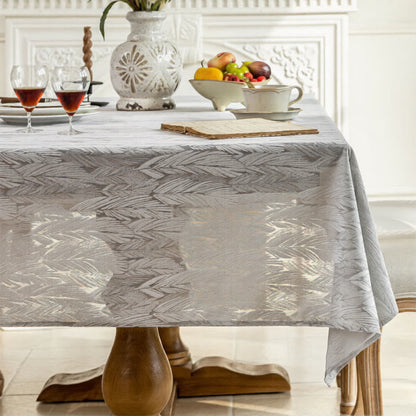 Leaf Pattern Jacquard Tablecloth