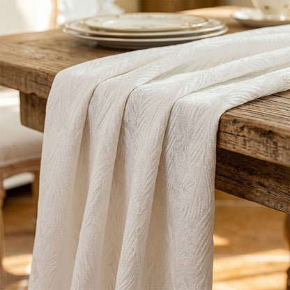 Leaf Pattern Jacquard Tablecloth