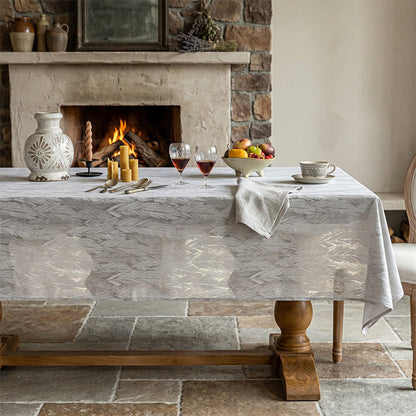 Leaf Pattern Jacquard Tablecloth