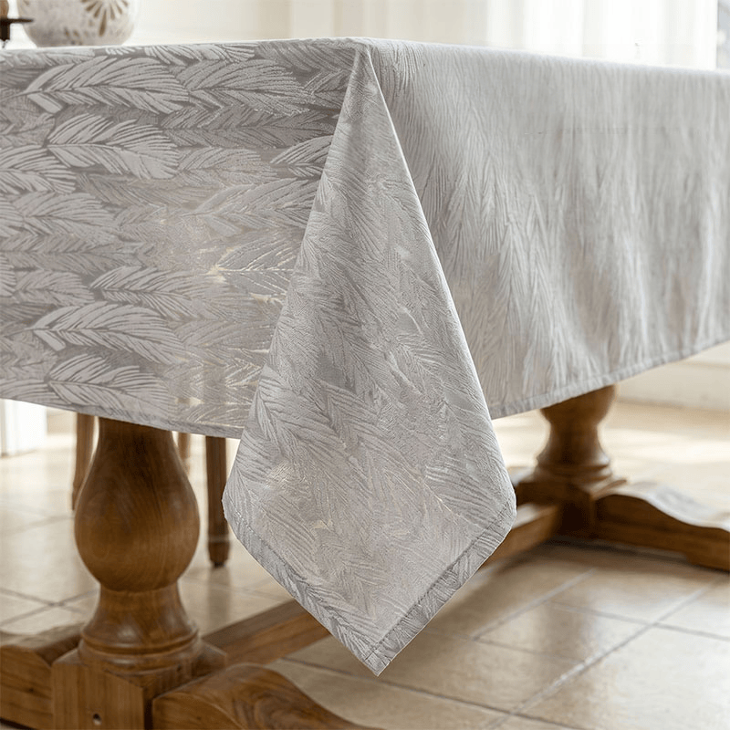 Leaf Pattern Jacquard Tablecloth