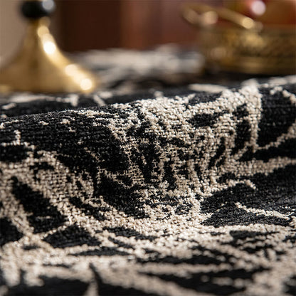 Vintage Bamboo Jacquard Tassel Tablecloth