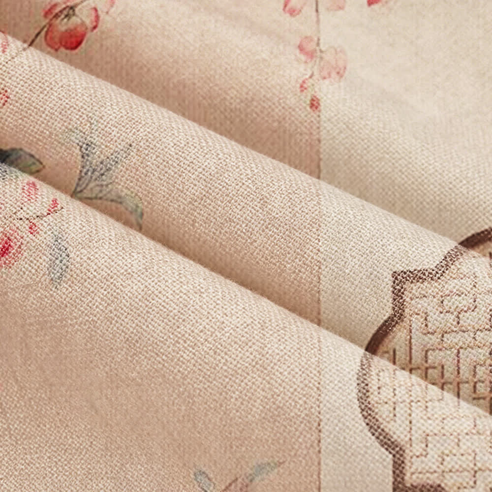 Cherry Blossom Waterproof Doorway Curtain 0514 Cherry Blossom Curtains Door Tapestry Doorway Curtain Fabric Partition Floral Pink Privacy Screen Rod Pocket Room Divider Tassel
