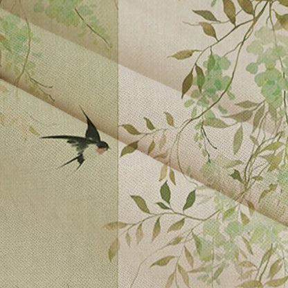 Floral Bird Waterproof Doorway Hanging 0514 Curtains Door Tapestry Doorway Curtain Fabric Partition Floral Green Privacy Screen Rod Pocket Room Divider Tassel
