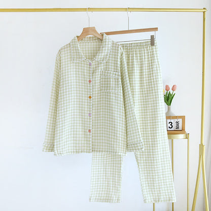 Gingham Pure Cotton Pajama Set
