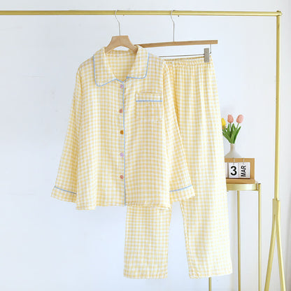 Gingham Pure Cotton Pajama Set