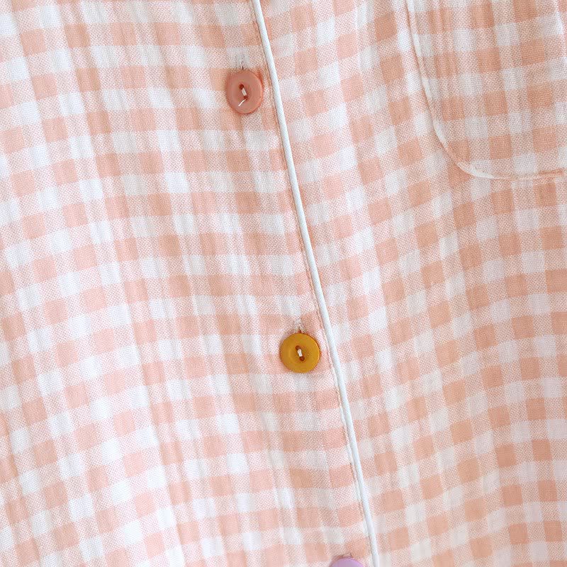 Gingham Pure Cotton Pajama Set