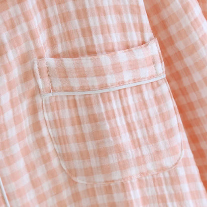 Gingham Pure Cotton Pajama Set