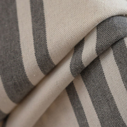 Gray & White Stripe Tassel Curtain
