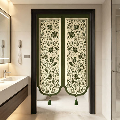 Vintage Floral Room Divider Door Curtain