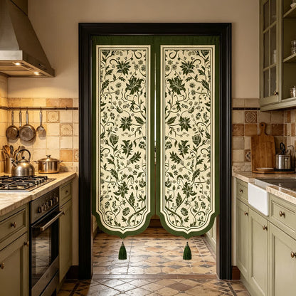 Vintage Floral Room Divider Door Curtain