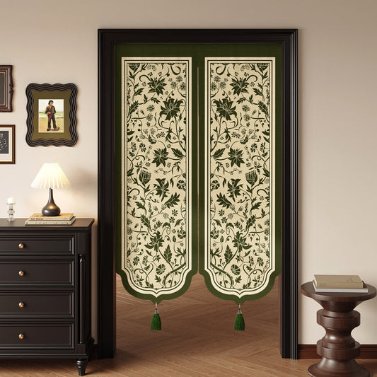 Vintage Floral Room Divider Door Curtain