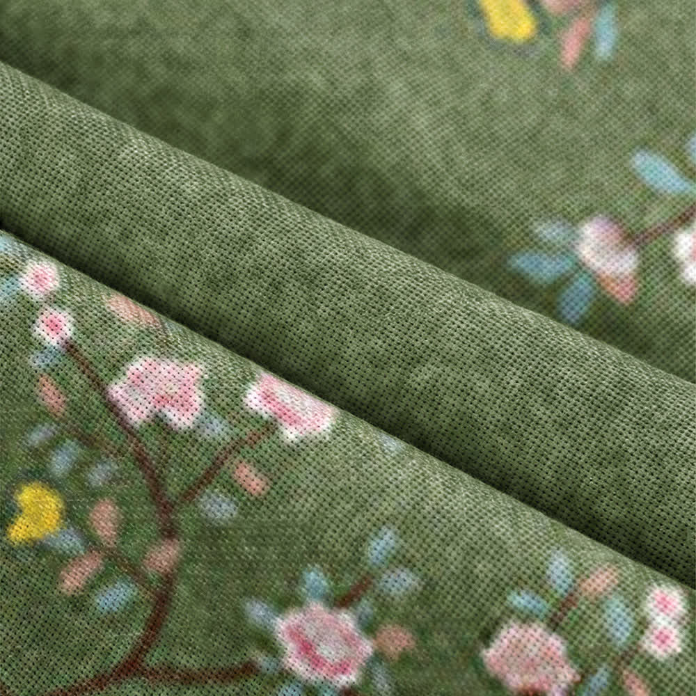 Floral Bird Room Divider Door Curtain