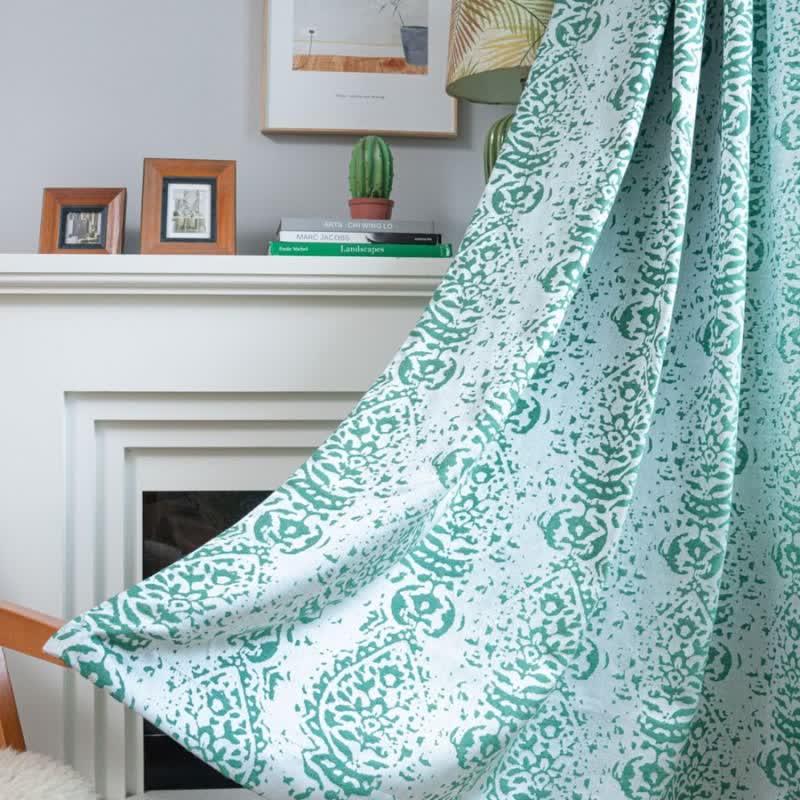 Vintage Style Water Drop Pattern Curtain