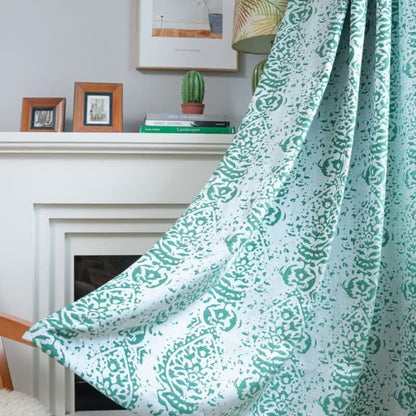 Vintage Style Water Drop Pattern Curtain