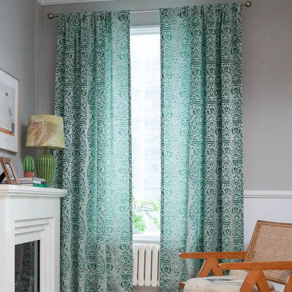 Vintage Style Water Drop Pattern Curtain