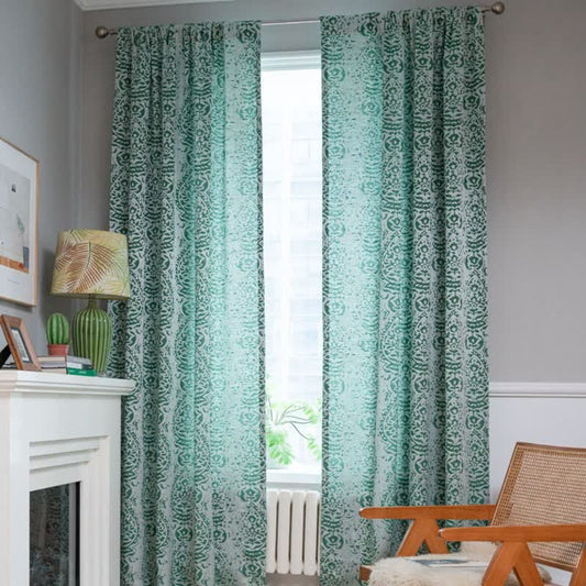 Vintage Style Water Drop Pattern Curtain