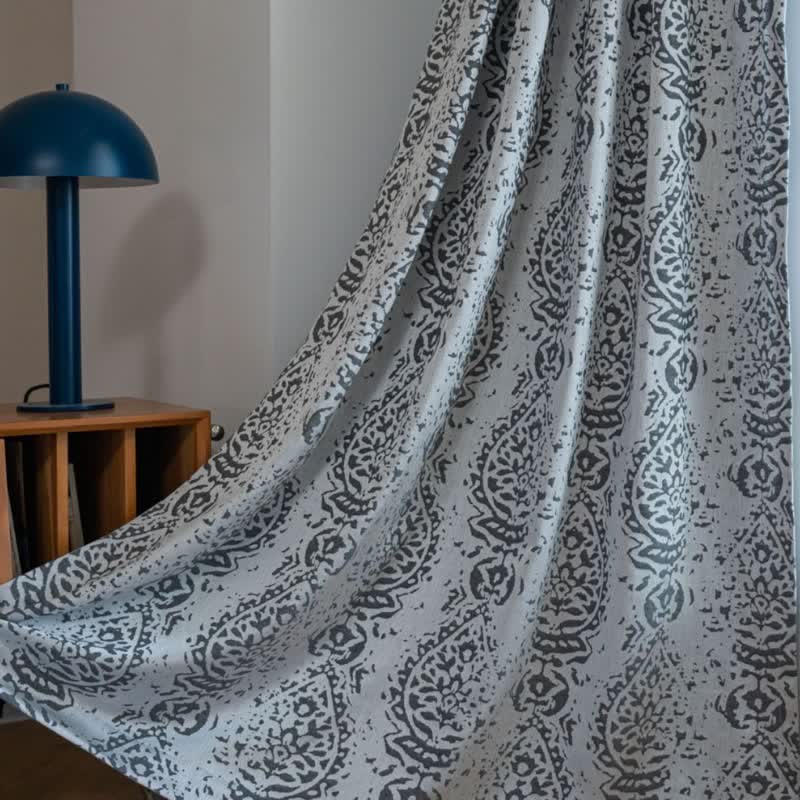 Vintage Style Water Drop Pattern Curtain