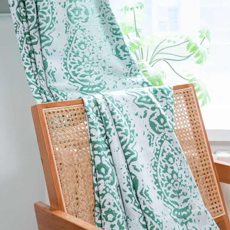 Vintage Style Water Drop Pattern Curtain
