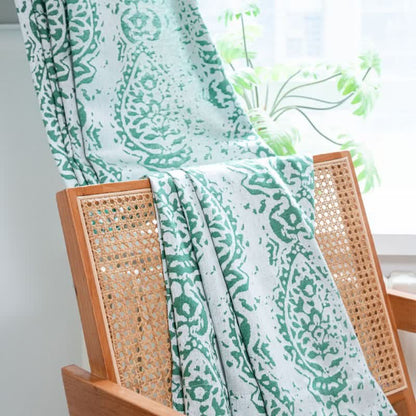 Vintage Style Water Drop Pattern Curtain