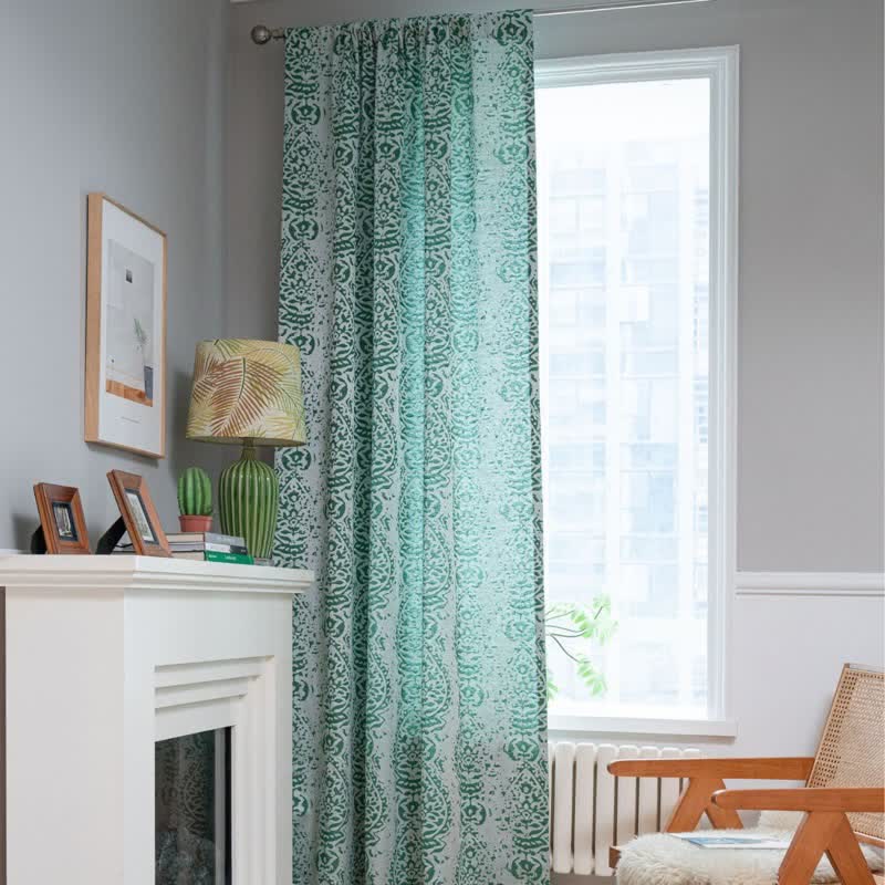 Vintage Style Water Drop Pattern Curtain