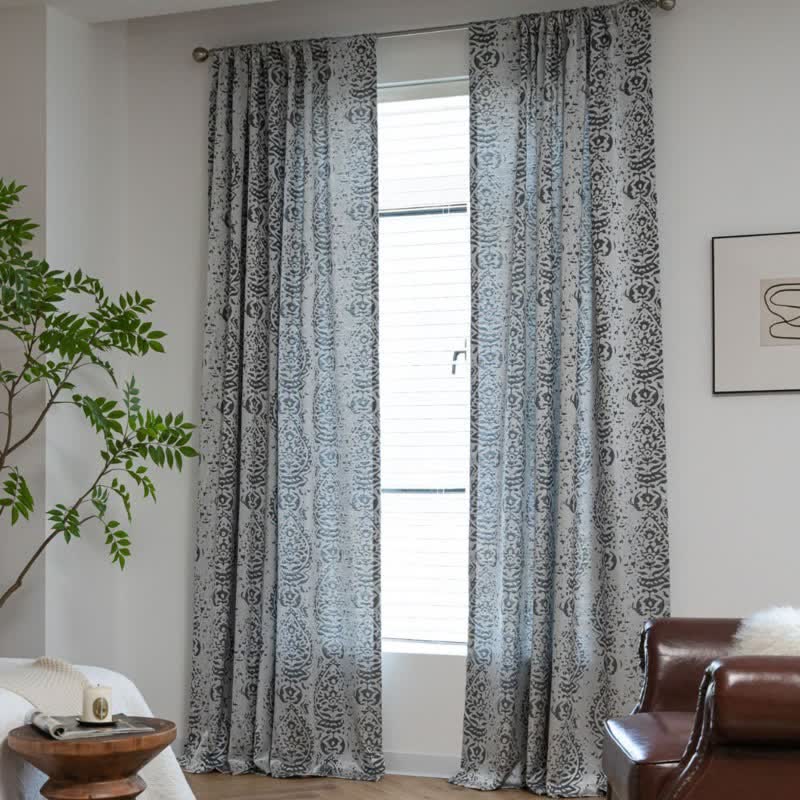 Vintage Style Water Drop Pattern Curtain