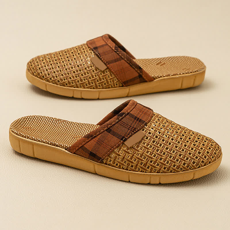 Rattan Odor-Resistant Indoor Slippers