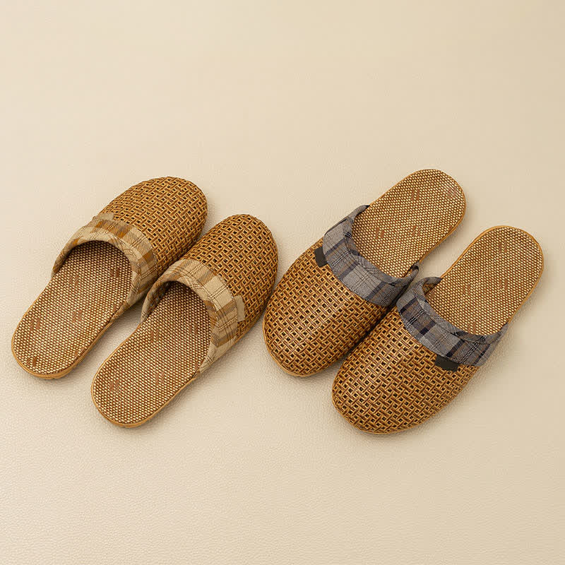 Rattan Odor-Resistant Indoor Slippers