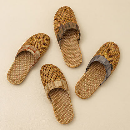 Rattan Odor-Resistant Indoor Slippers