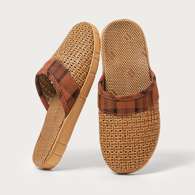 Rattan Odor-Resistant Indoor Slippers