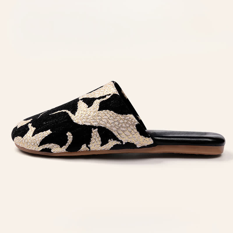 Jacquard Animal Closed-ToeIndoor Slippers
