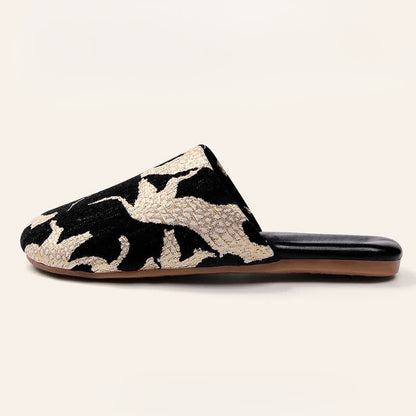Jacquard Animal Closed-ToeIndoor Slippers