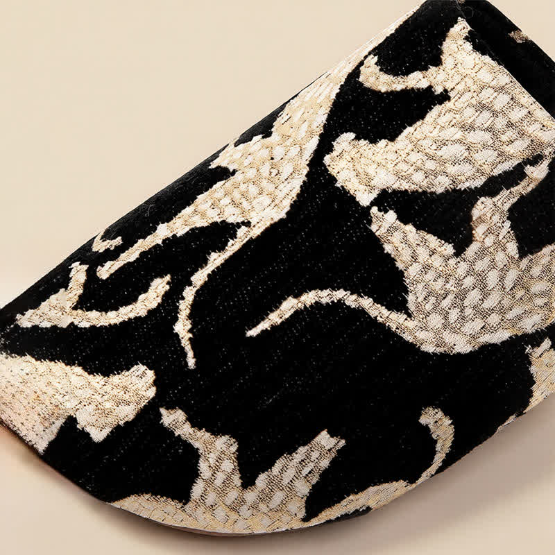 Jacquard Animal Closed-ToeIndoor Slippers