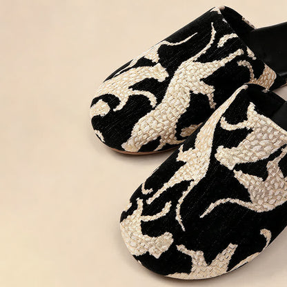 Jacquard Animal Closed-ToeIndoor Slippers
