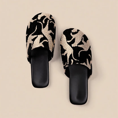 Jacquard Animal Closed-ToeIndoor Slippers