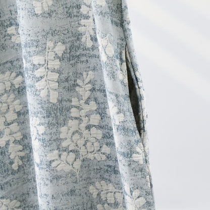 Elegant Botanical Pure Cotton Sleeveless Nightgown