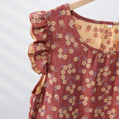 Country Daisy Pure Cotton Sleeveless Nightgown
