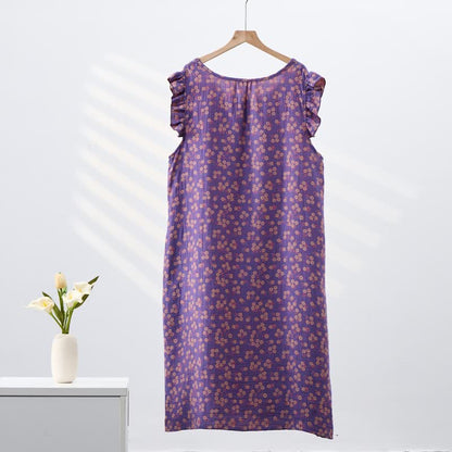 Country Daisy Pure Cotton Sleeveless Nightgown