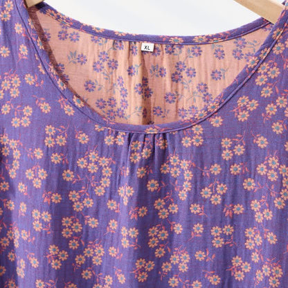 Country Daisy Pure Cotton Sleeveless Nightgown