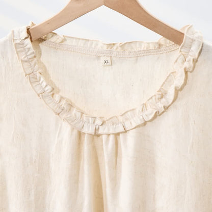 Minimalist Style Pure Cotton Sleeveless Nightgown