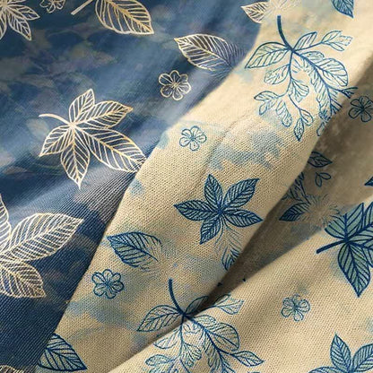 Unisex Maple Leaf Cotton Kimono Robe