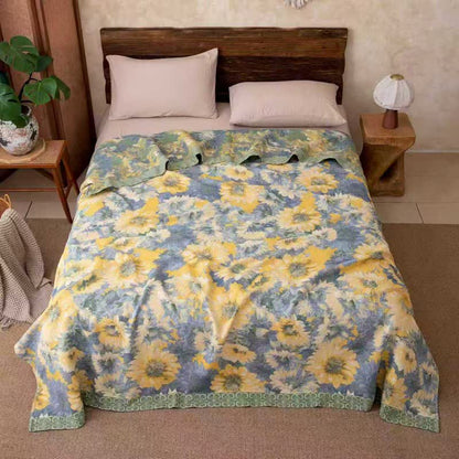 Refresh Sunflower Cotton Gauze Blanket