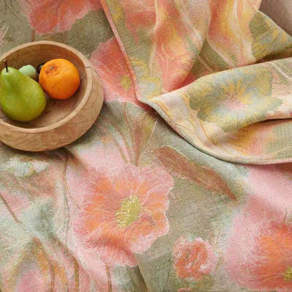 Watercolor Poppy Cotton Gauze Blanket