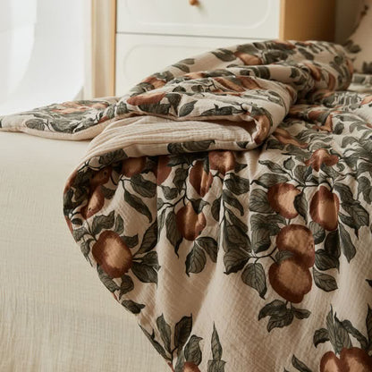 Harvest Fruit Cotton Double Gauze Quilt