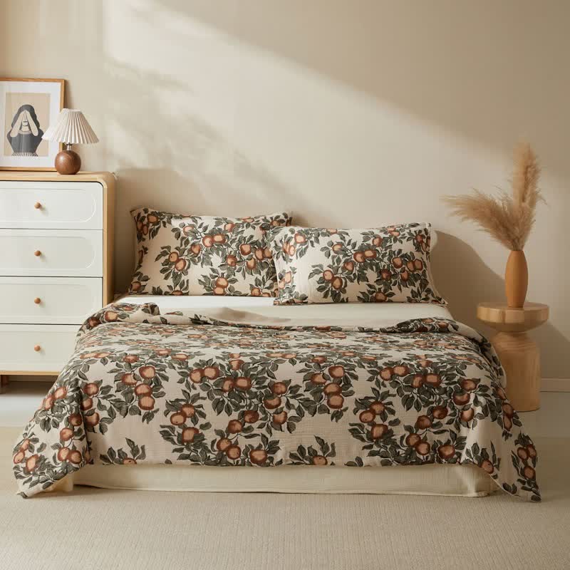 Harvest Fruit Cotton Double Gauze Quilt
