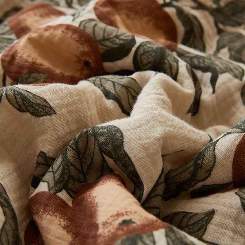 Harvest Fruit Cotton Double Gauze Quilt