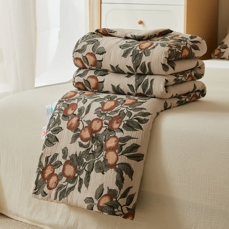Harvest Fruit Cotton Double Gauze Quilt