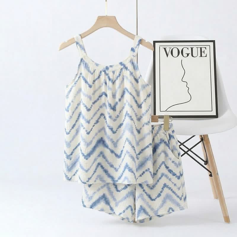 Tie-Dye Chevron Cami & Shorts Pajama Set