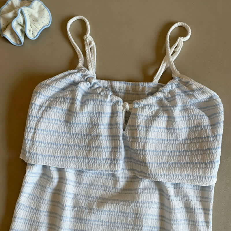 Bow Front Stripe Cami & Shorts Pajama Set