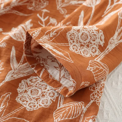 Floral Pure Cotton 3-Piece Pajama Set